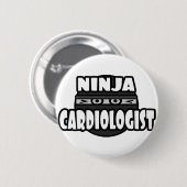 Badge Rond 5 Cm Cardiologue Ninja (Devant & derrière)