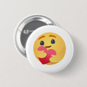 Badge Rond 5 Cm Care Emojis Facebook (Devant & derrière)