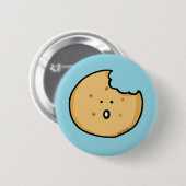 Badge Rond 5 Cm Caricature amusante de biscuits avec une pointe (Devant & derrière)