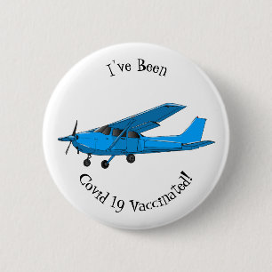 Badge Rond 5 Cm Caricature d'avion à voilure fixe