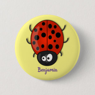 Badges en bois coccinelles