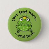 Badge Rond 5 Cm Caricature de grenouille (Devant)