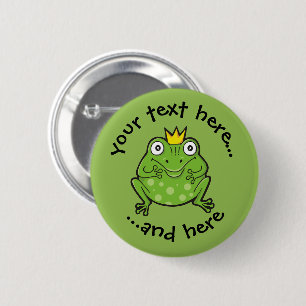 Badge Rond 5 Cm Caricature de grenouille