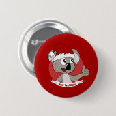 Badge Rond 5 Cm Caricature de koala de Noël (Devant & derrière)