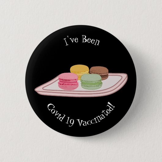 Badge Rond 5 Cm Caricature de Macaron (Devant)