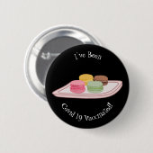 Badge Rond 5 Cm Caricature de Macaron (Devant & derrière)