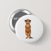 Badge Rond 5 Cm Caricature de Meerkat (Devant & derrière)