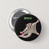 Badge Rond 5 Cm Caricature de planeur de sucre joyeux (Devant & derrière)