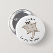 Badge Rond 5 Cm Caricature de planeur de sucre volant mignon (Devant & derrière)