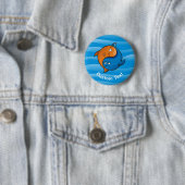 Badge Rond 5 Cm Caricature de poisson Yin Yang (En situation)