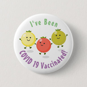 Badge Rond 5 Cm Caricature de tomates cerises mûres