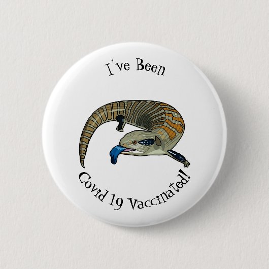 Badge Rond 5 Cm Caricature en bleu (Devant)