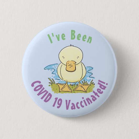 Badge Rond 5 Cm Caricature jaune mignon pour canard bébé (Devant)
