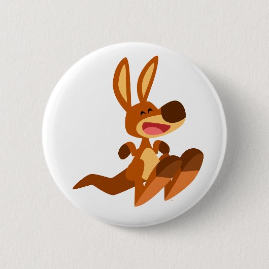 Badge Rond 5 Cm Caricature mignon Kangaroo Joey (Devant)