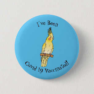 Badge Rond 5 Cm Caricature pour oiseaux Cockatiel