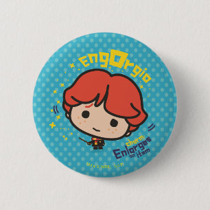 Badge Rond 5 Cm Caricature Ron Weasley Engorgio Spell