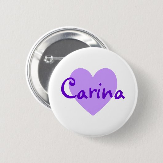 Badge Rond 5 Cm Carina en violet (Devant & derrière)