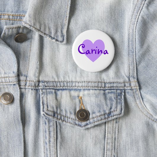 Badge Rond 5 Cm Carina en violet (En situation)