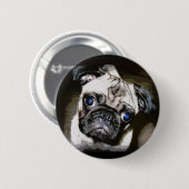 Badge Rond 5 Cm carlin adorable (Devant & derrière)