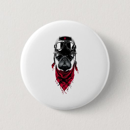 Badge Rond 5 Cm Carlin aventurier (Devant)