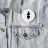 Badge Rond 5 Cm Carlin aventurier (En situation)