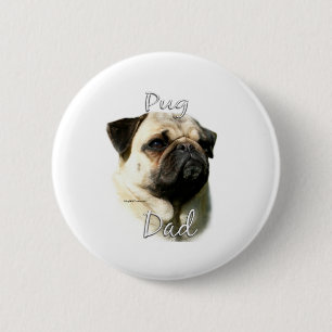 Badge Rond 5 Cm Carlin (fawn) Papa 2