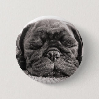 Badge Rond 5 Cm Carlin noir