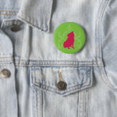 Badge Rond 5 Cm Carlin rose (En situation)