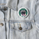 Badge Rond 5 Cm Carlins mignons J'aime (En situation)