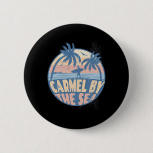 Badge Rond 5 Cm Carmel By The Sea Californie Plage Surf Été Vacanc