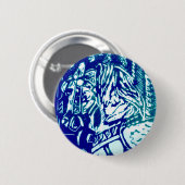 Badge Rond 5 Cm Carnival Horse Blues (Devant & derrière)