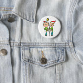 Badge Rond 5 Cm Carol Singing (En situation)
