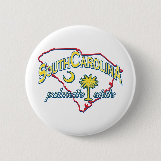 Badge Rond 5 Cm Caroline du Sud (Devant)