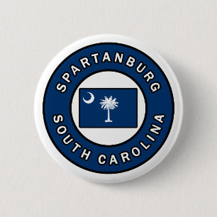 Badge Rond 5 Cm Caroline du Sud de Spartanburg