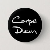 Badge Rond 5 Cm CARPE DIEM Texte Cool moderne (Devant)
