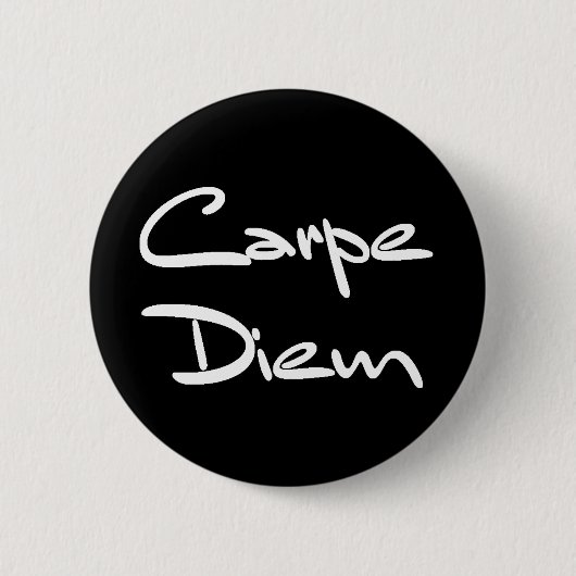 Badge Rond 5 Cm CARPE DIEM Texte Cool moderne (Devant)