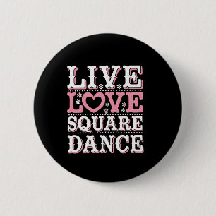 Badge Rond 5 Cm Carré Dance Amour Carré Danser Carré Dance Cadeau