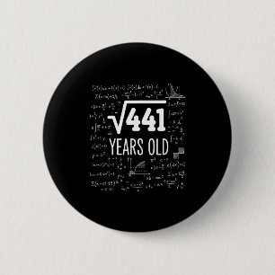 Badge Rond 5 Cm Carré mathématique Racine 441 ans, Math intelligen