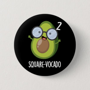 Badge Rond 5 Cm Carré-vocado Drôle Avocado Puns Dark BG