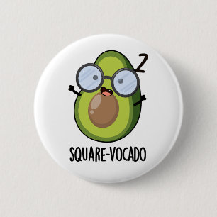 Badge Rond 5 Cm Carré-vocado Funny Puns Avocado