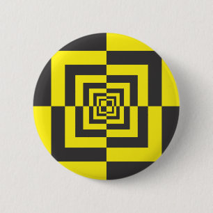 Badge Rond 5 Cm Carrés hypnotiques