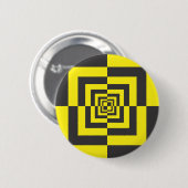 Badge Rond 5 Cm Carrés hypnotiques (Devant & derrière)
