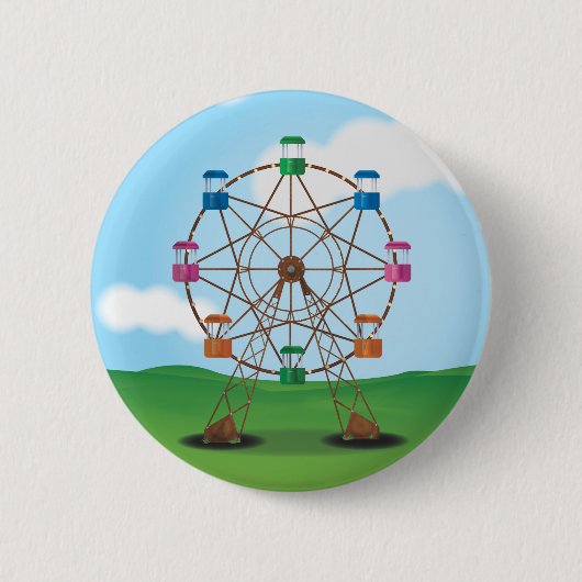 Badge Rond 5 Cm Carrousel (Devant)