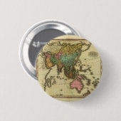 Badge Rond 5 Cm Carte 1825 de l'Asie par Henry Tanner (Devant & derrière)