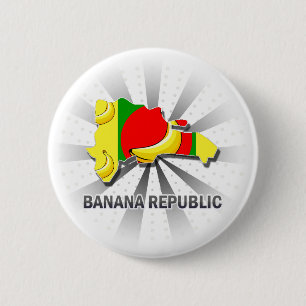Badge Rond 5 Cm Carte 2,0 de drapeau de Banana Republic