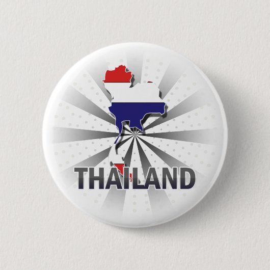 Badge Rond 5 Cm Carte 2,0 de drapeau de la Thaïlande (Devant)