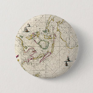 Badge Rond 5 Cm Carte antique des Indes est