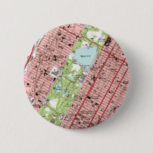 Badge Rond 5 Cm Carte de cru de New York City de Central Park