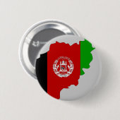 Badge Rond 5 Cm Carte de drapeau de l'Afghanistan (Devant & derrière)