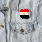 Badge Rond 5 Cm Carte de drapeau de l'Egypte (En situation)